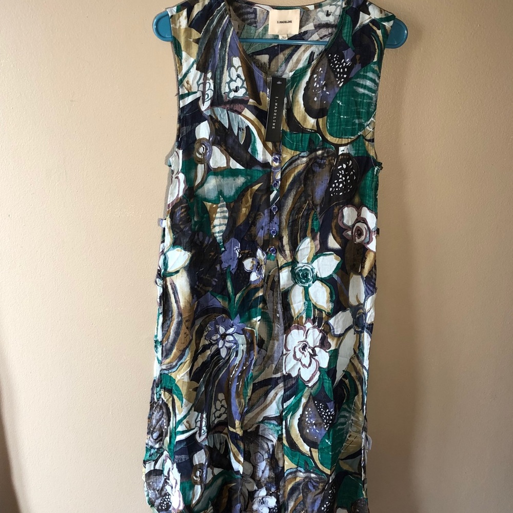 Anthropologie I Madeline floral shirt cover up